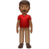 🧍🏾‍♂️ man standing: medium-dark skin tone display on Apple